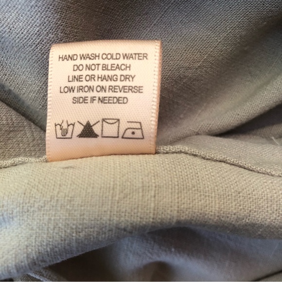 NWT Good Luck Gem Linen BlendvLight Tan Wide Leg Cropped Pants Size L - Picture 8 of 8